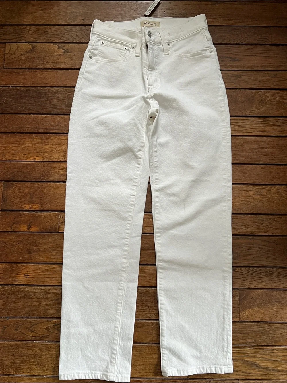Madewell White Perfect Vintage Straight Leg Jeans Size 26 New With Tags NWT